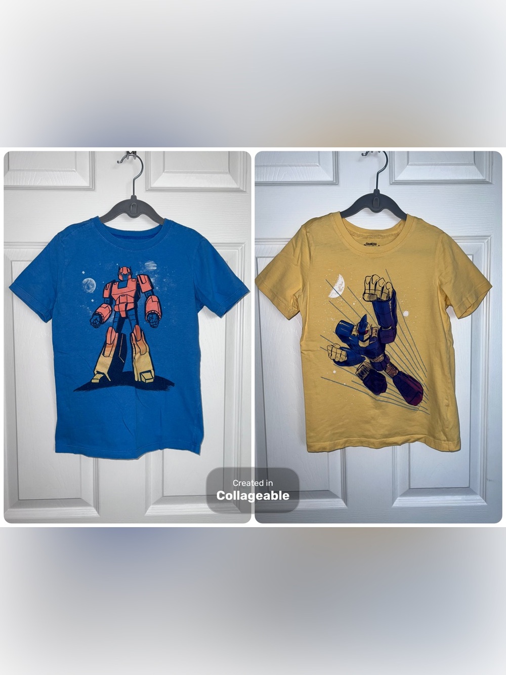 Kids sz 7 Transformer Robot Graphic Tee Bundle